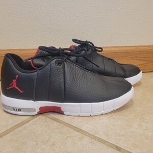 Jordans Kids Black and Red Sneakers Size 4.5Y